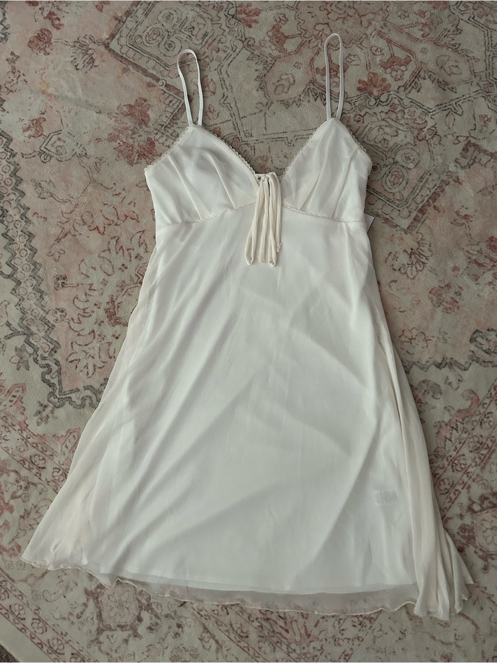 Cream Babydoll Slip Dress